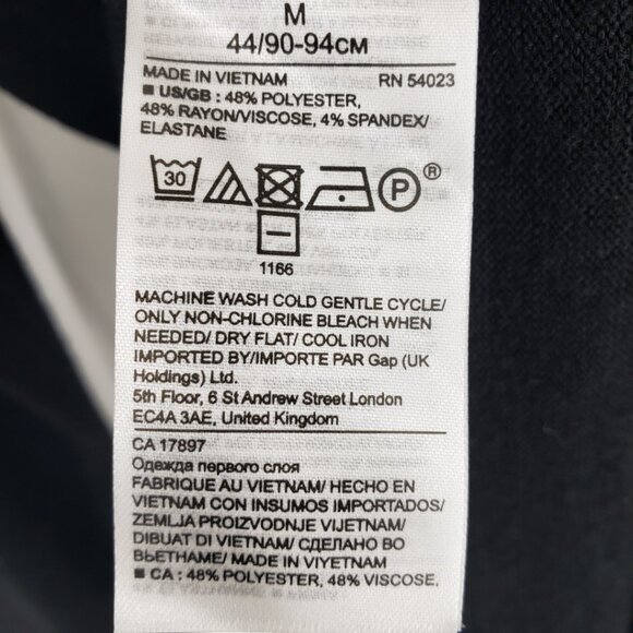 3/$25 Banana Republic Faux Wrap Top M Long Sleeves Surplice V Neck Gray - Picture 7 of 7